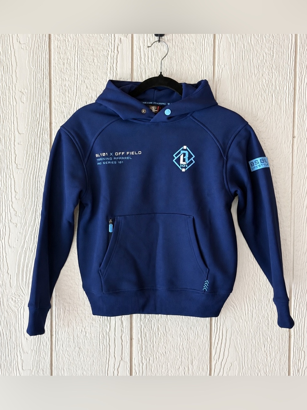 BL101 Off Field Waffle Performance Youth Hoodie Large